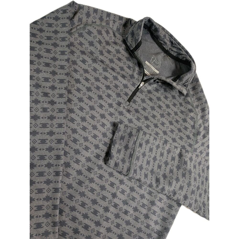 Swannies 1/4 Zip Mens Medium Gray Aztec Tribal Southwestern Performance Golf